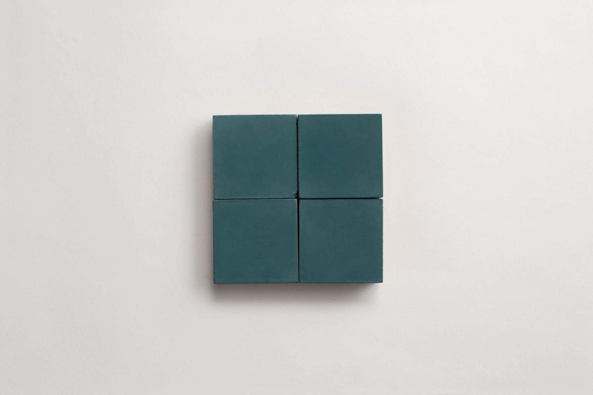 cement: solid | pixies | matte | teal | sample ~ 2"x2"x⅝"