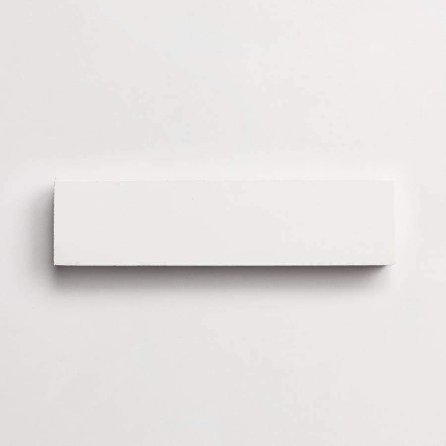 cement: solid | cigar | matte | white | sample ~ 2"x8"x⅝"