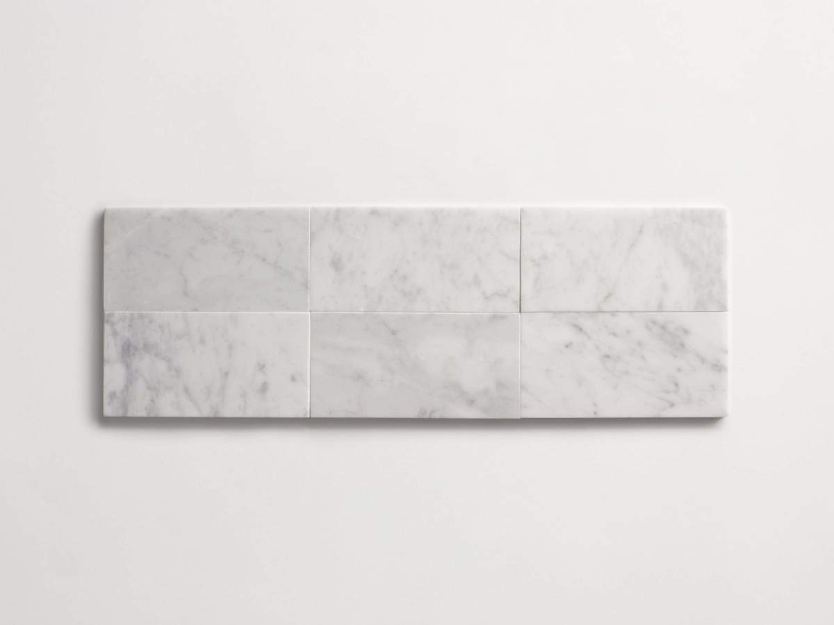 Tile carrara marble white stone subway.