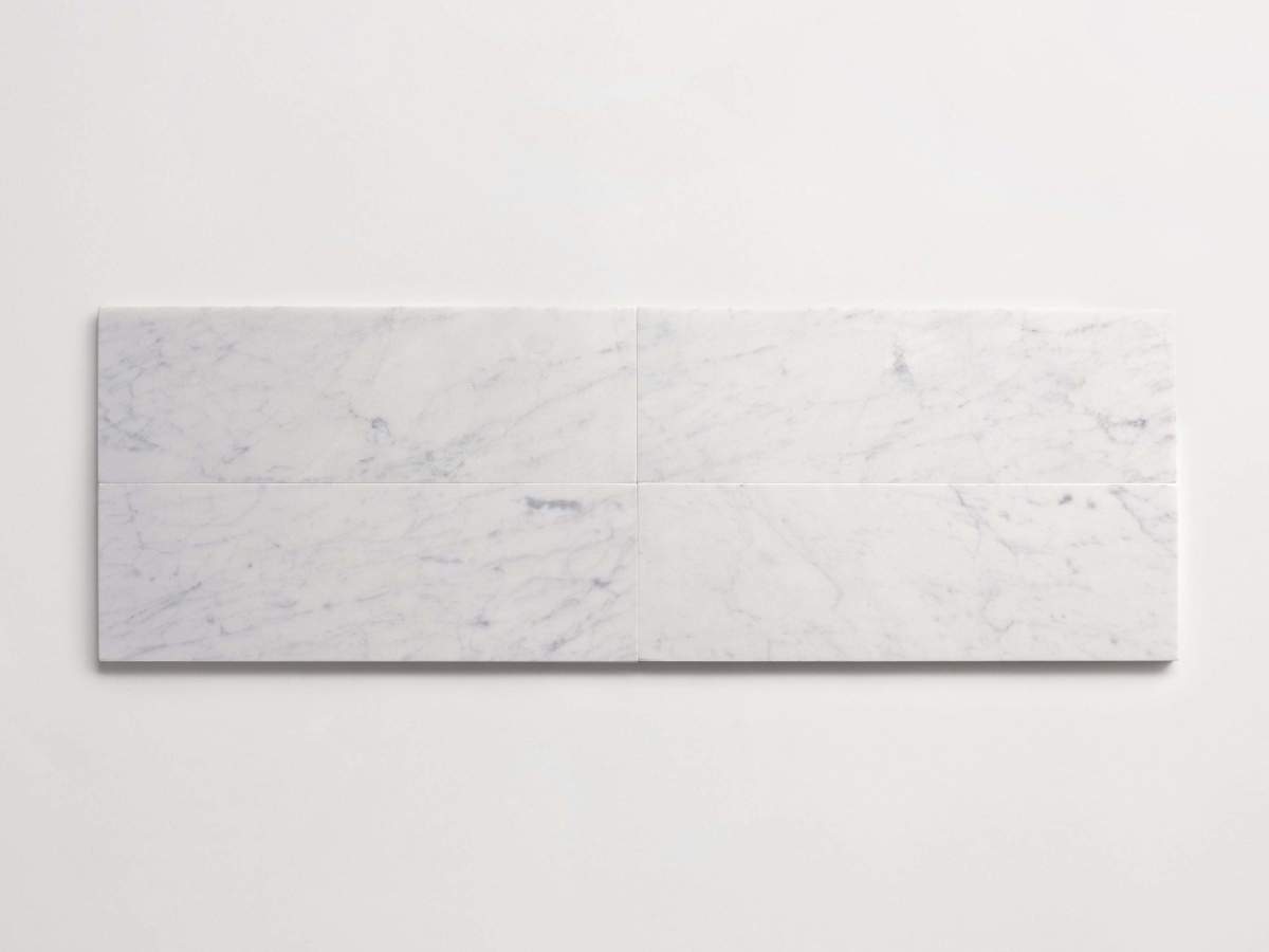 Tile carrara marble white stone plank.