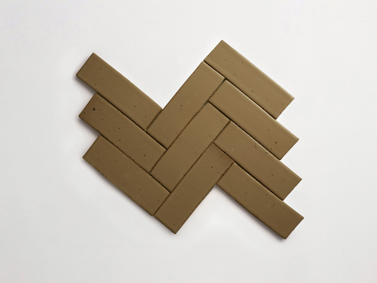 Guild thin glazed brick cambric grege 8 x 2.5 x 0.5.