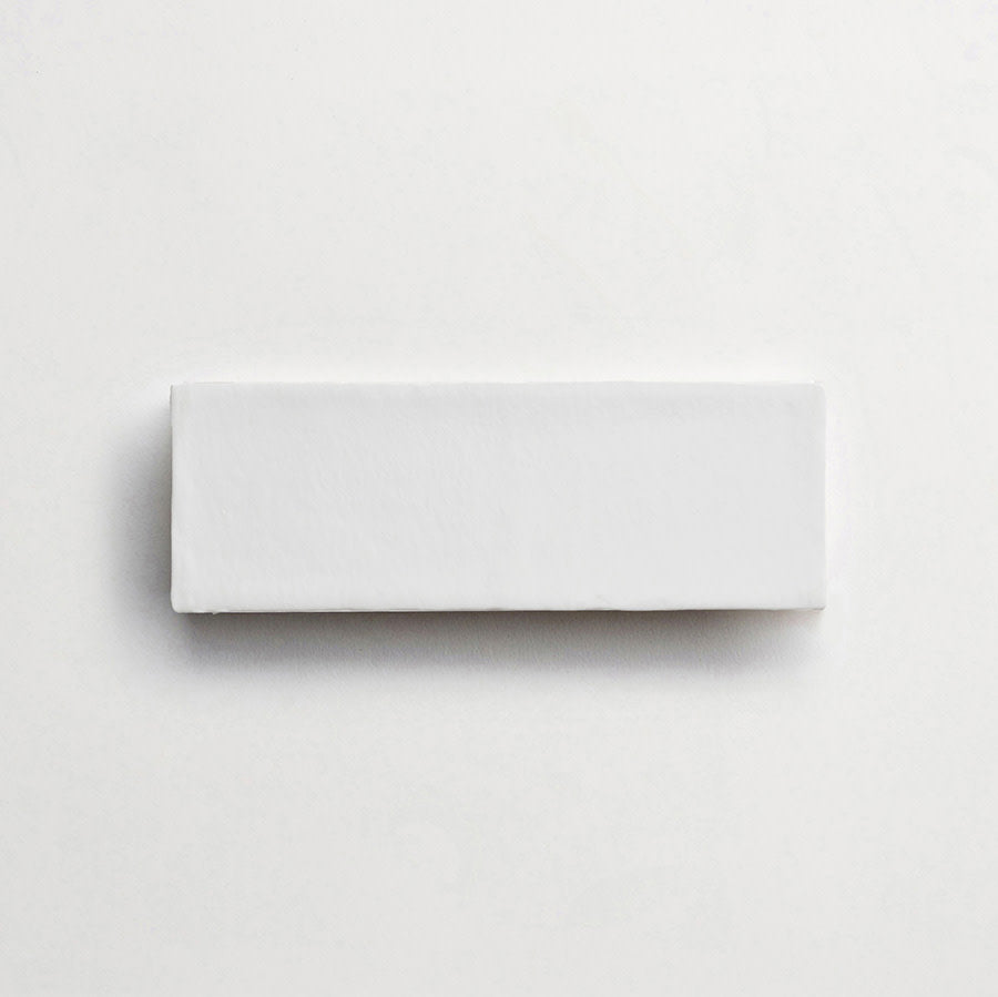 Basic Terracotta Tile 6x2 matte White Tile.