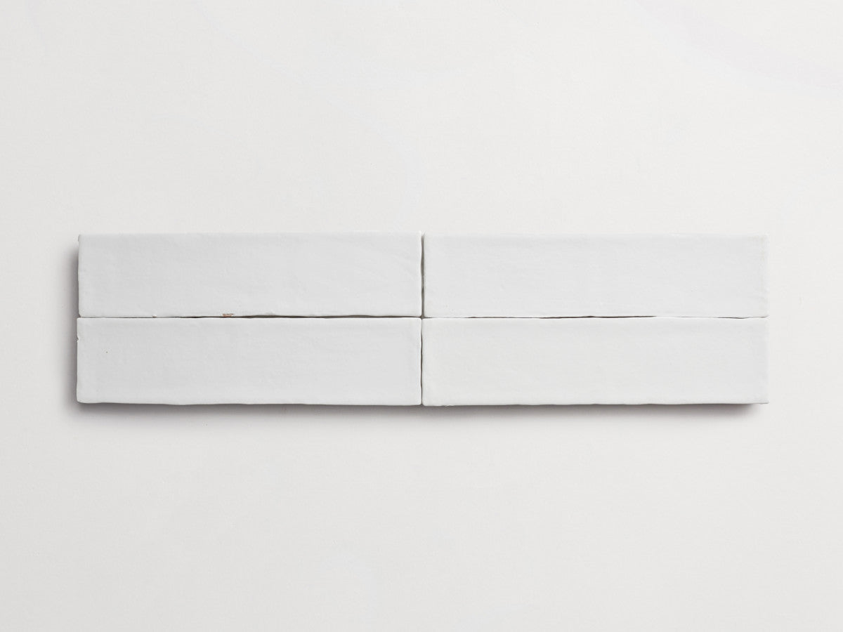 Basic Terracotta Tile 12x3 matte White Tile.