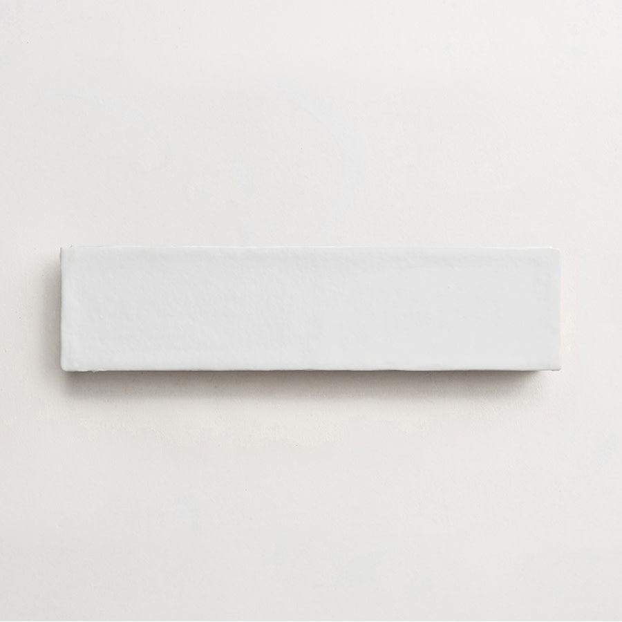 Basic Terracotta Tile 12x3 matte White Tile.