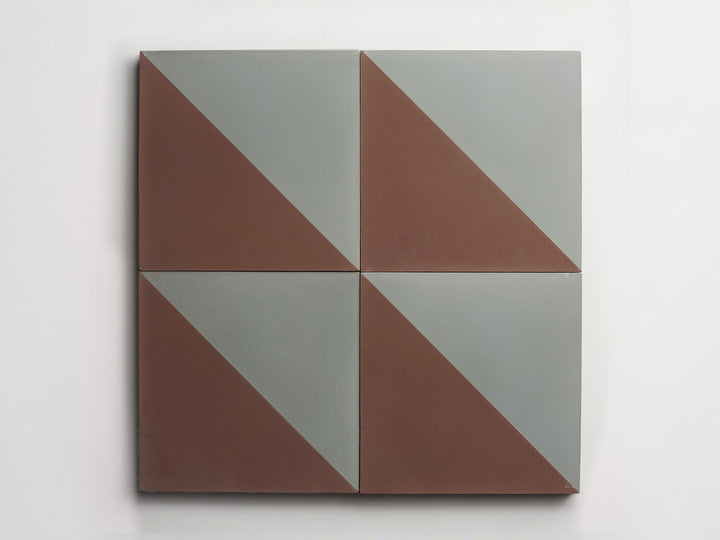 Concrete cement tile 8x8 square brown, grey tile.