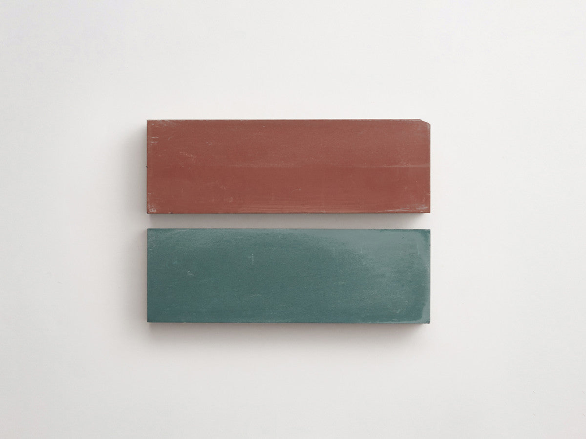 Cement Checkerboard Tile Bundle 6x2 Brown, Green.