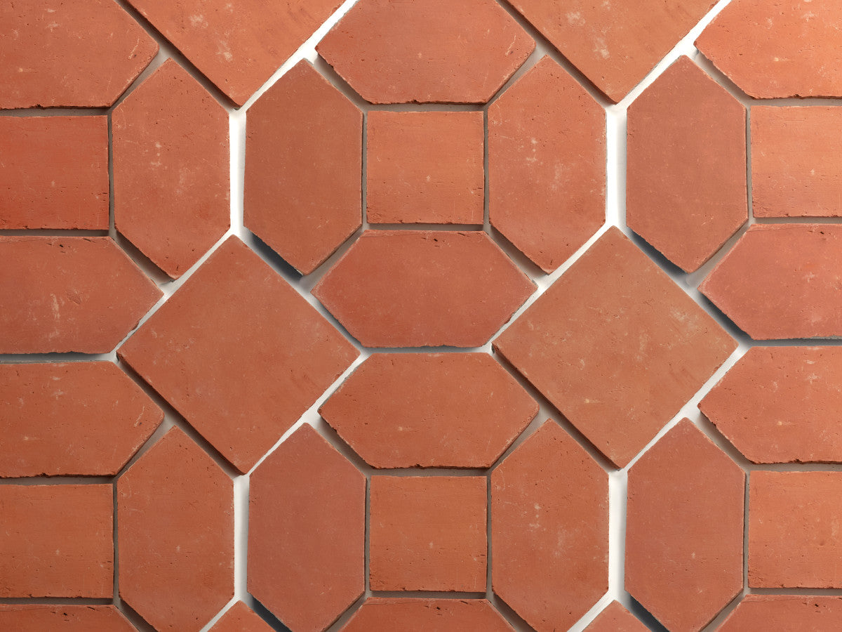Terracotta Tile Square + Hex (mosaic) Unfinished Red Tile.