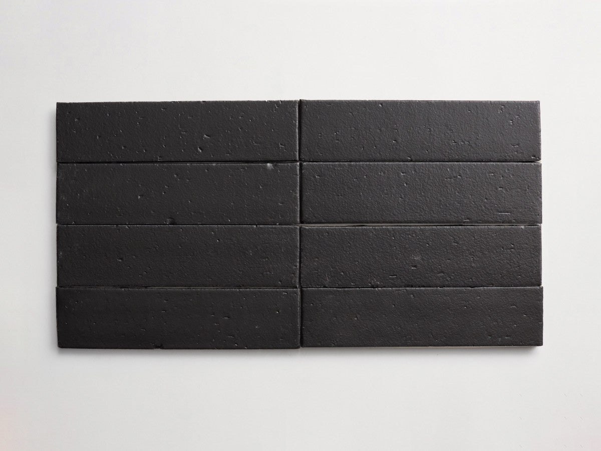 Modern farmhouse brick tile black matte 9.5 x2.5.
