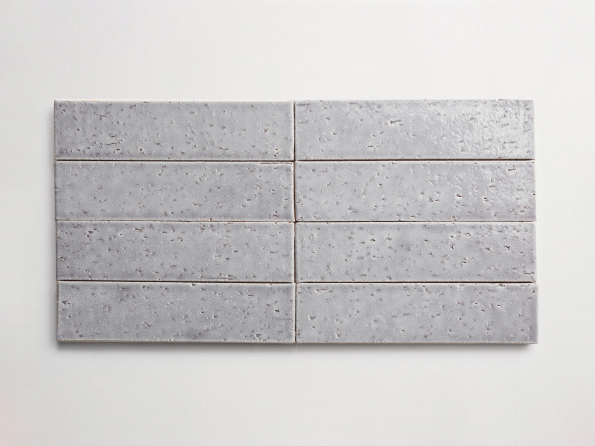 Modern farmhouse brick tile horizon grey gloss 9.5 x2.5.