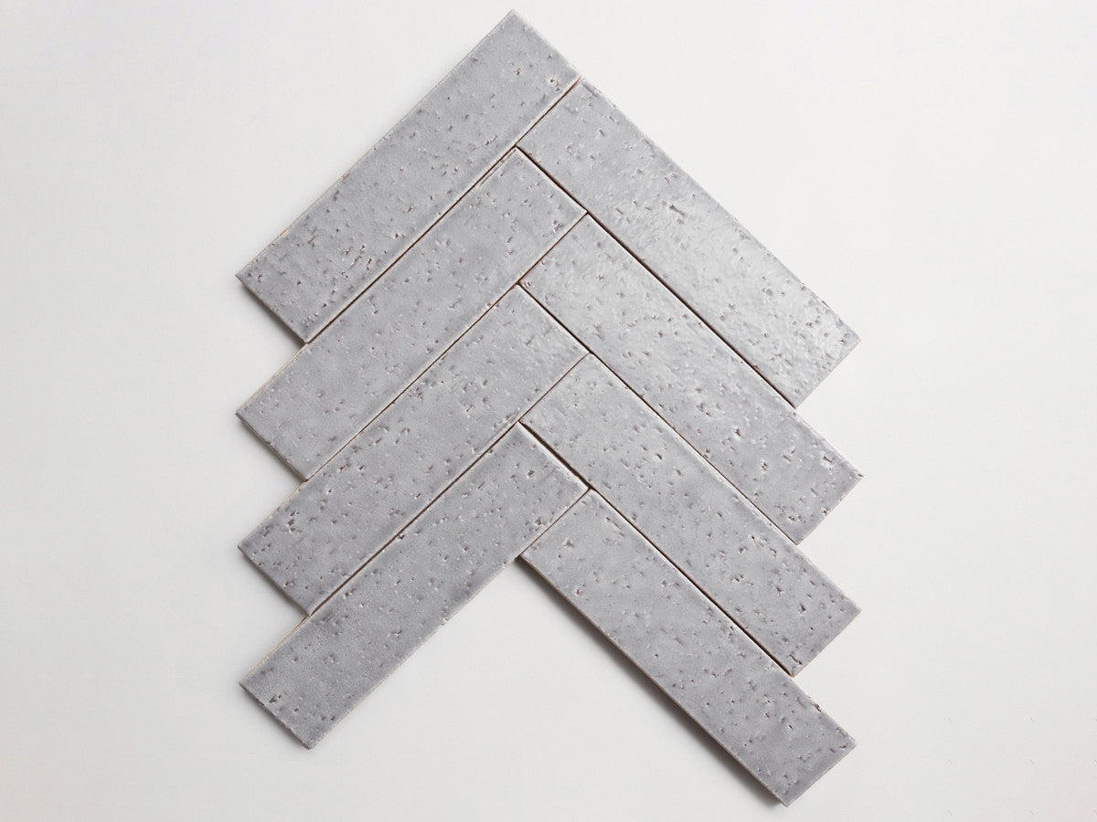 Modern farmhouse brick tile horizon grey gloss 9.5 x2.5.