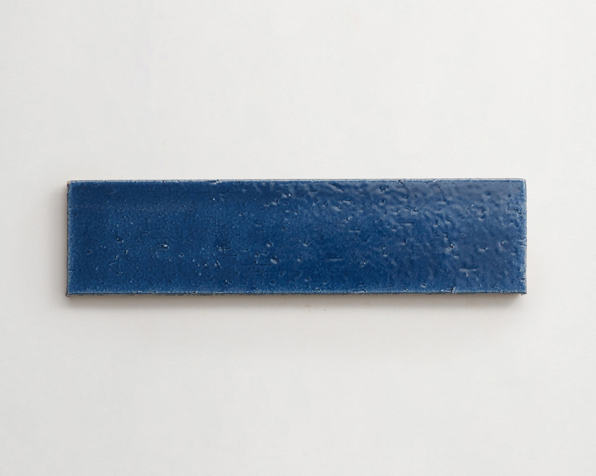 Modern farmhouse brick tile mariner blue gloss 9.5 x2.5.