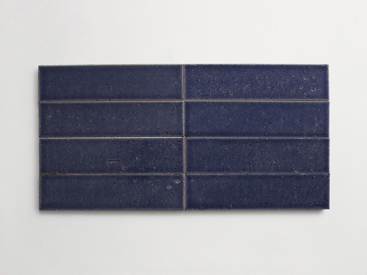 Modern farmhouse brick tile twilight blue gloss 9.5 x2.5.