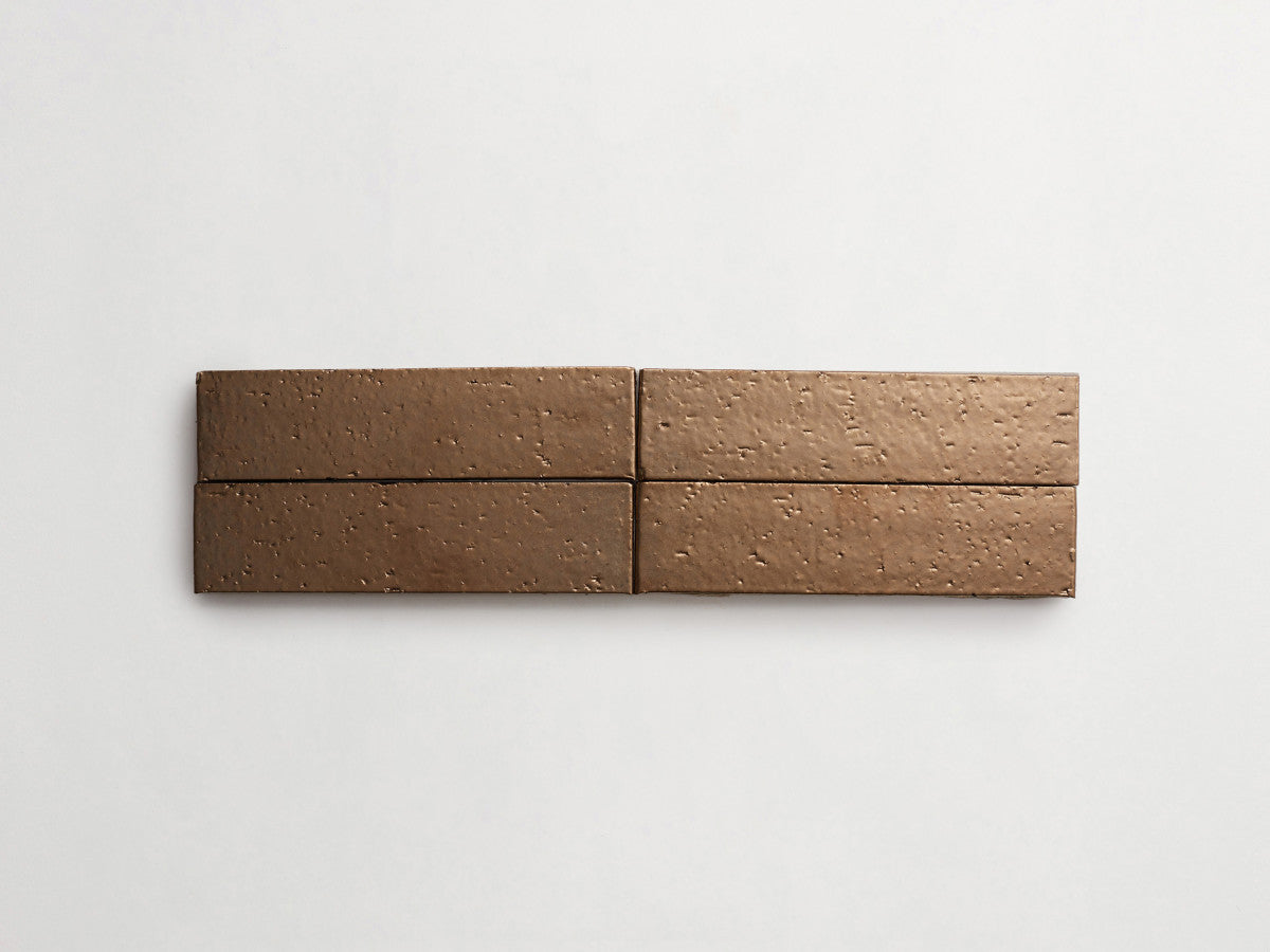 Modern farmhouse brick tile bronze gold matte 9.5 x2.5.