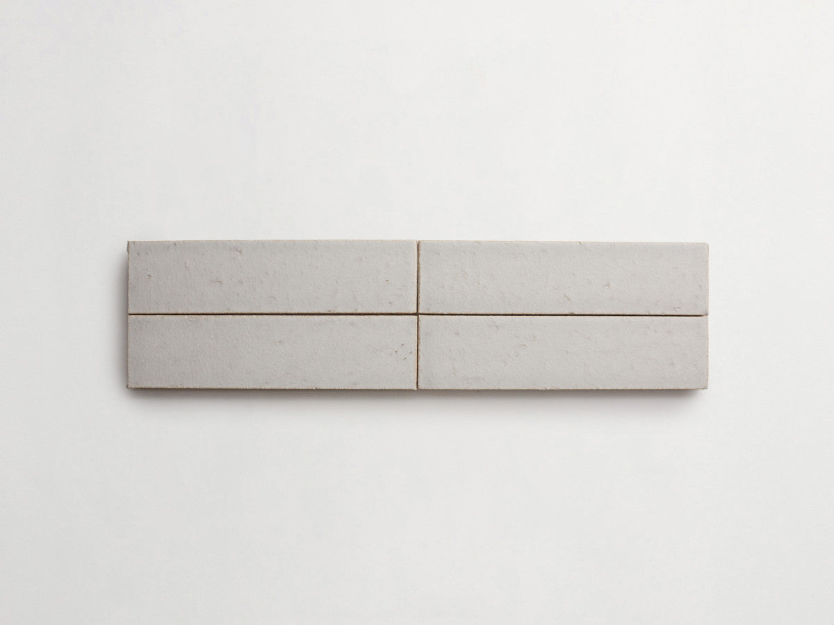 Modern farmhouse brick tile quarry white matte 9.5 x2.5.