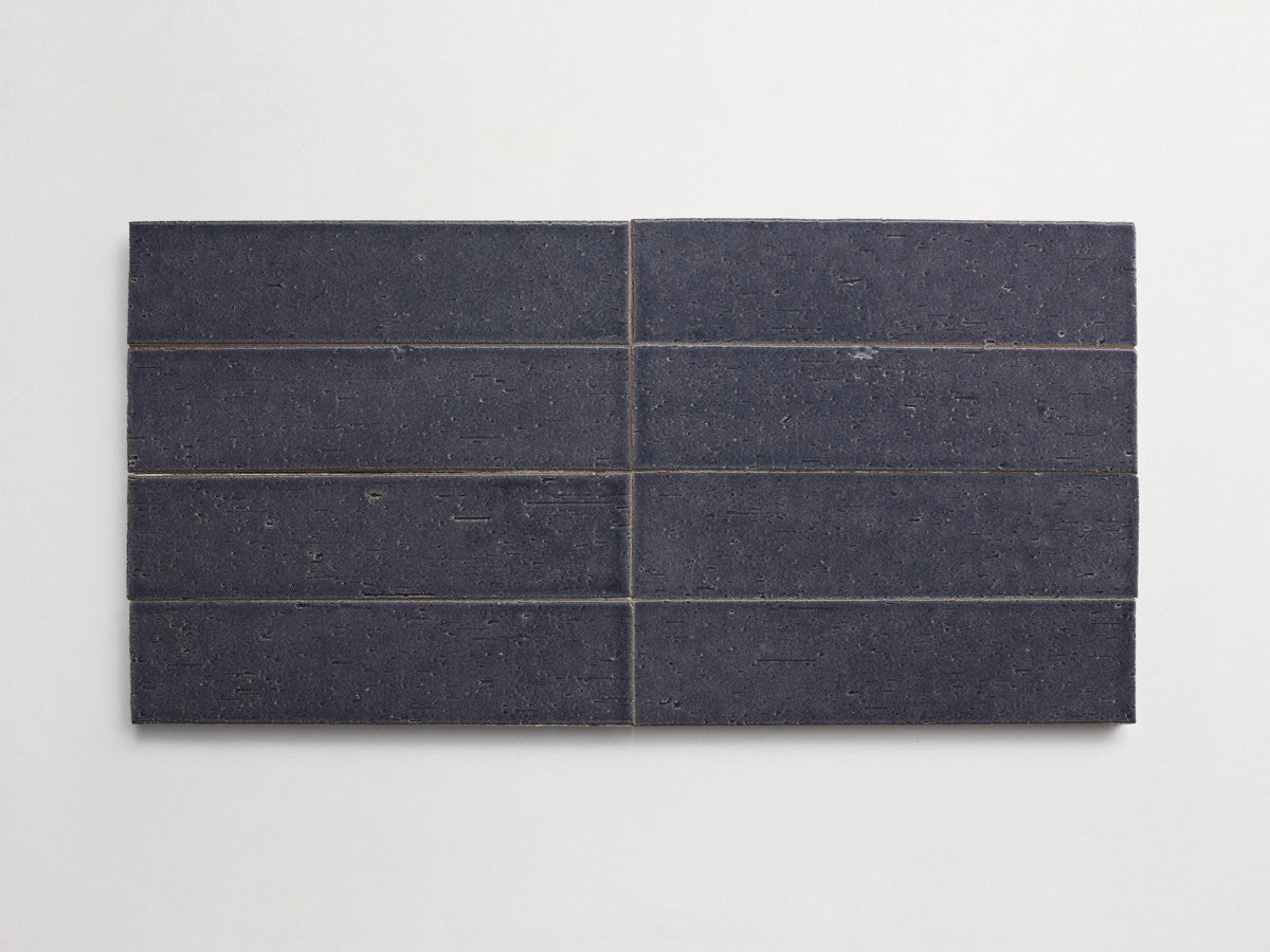 Modern farmhouse brick tile dusk blue gloss 9.5 x2.5.