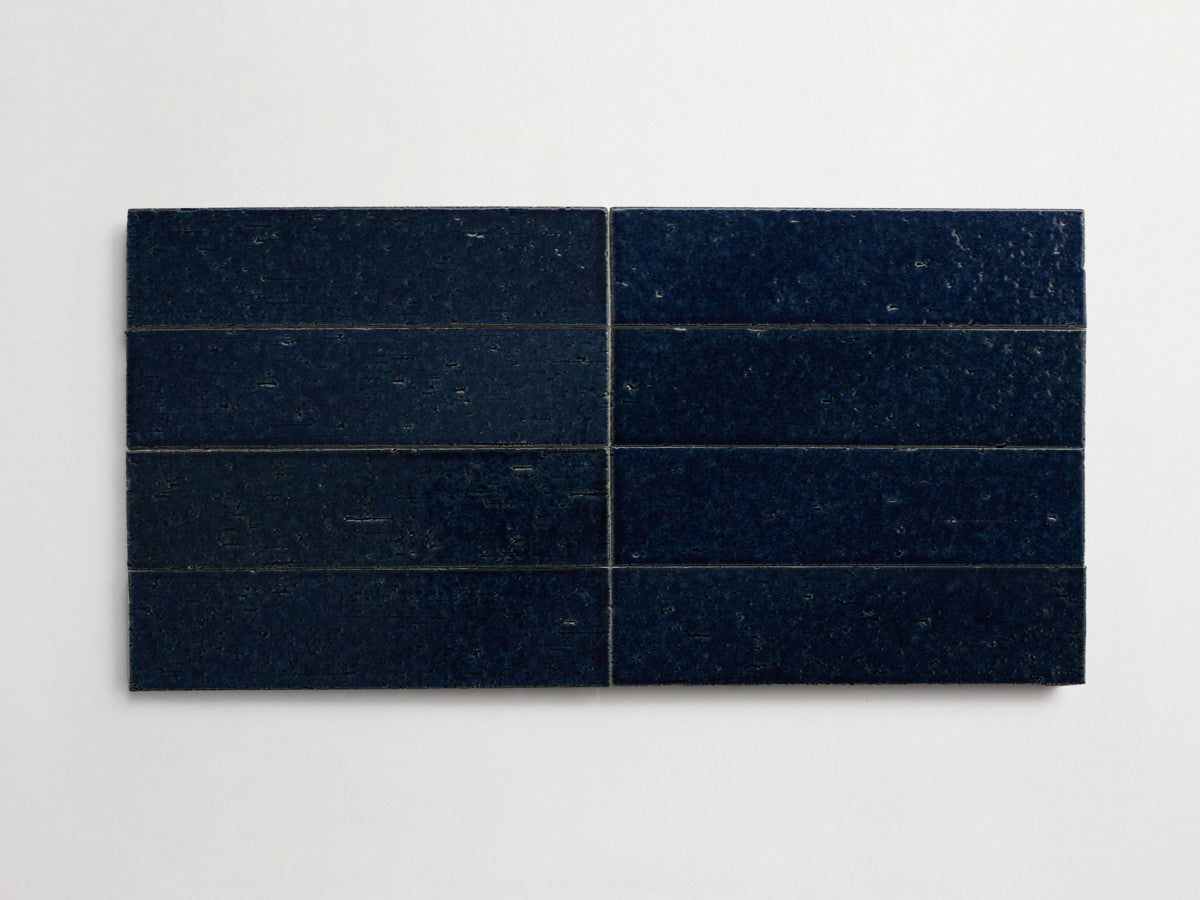Modern farmhouse brick tile new navy gloss 9.5 x2.5.