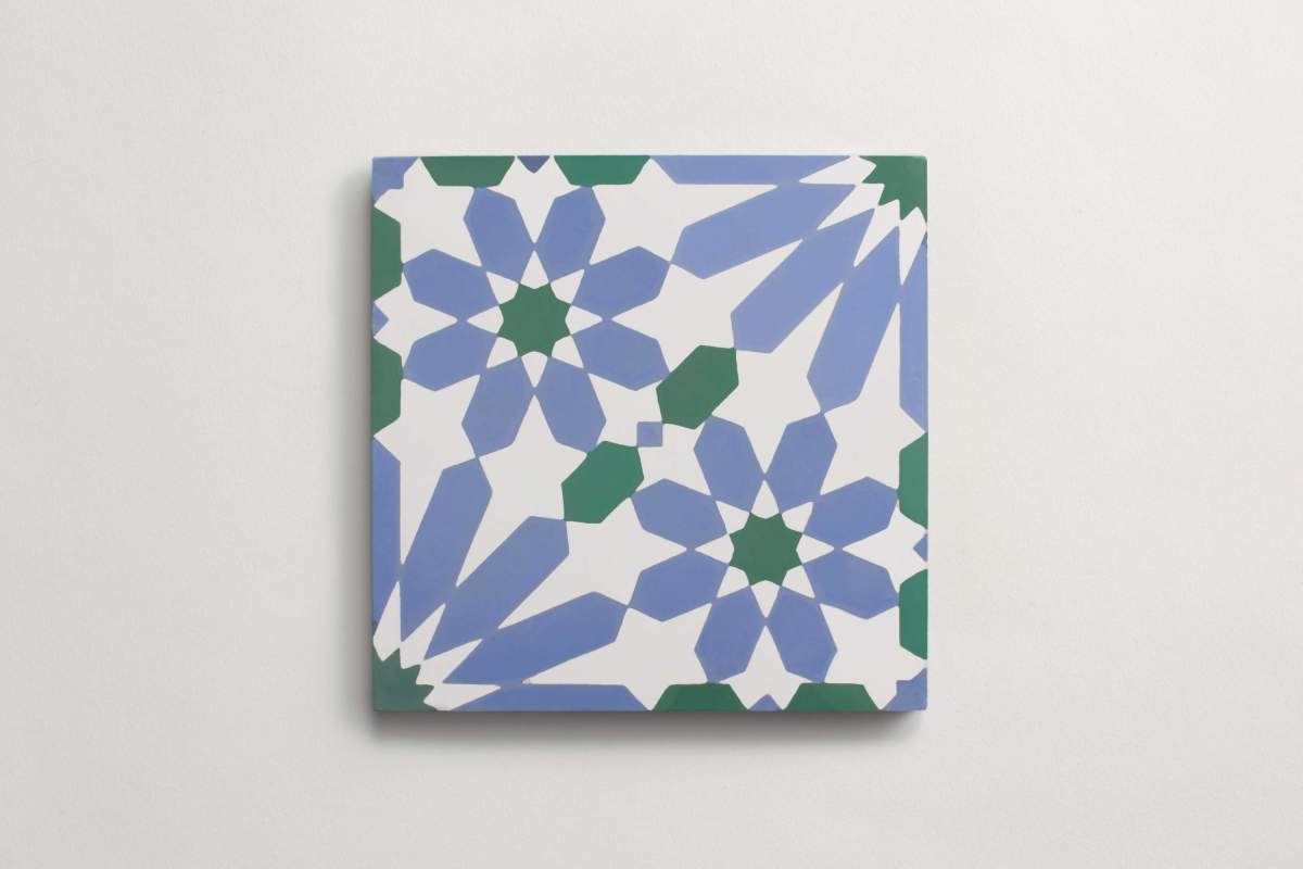 Tile cement moroccan one andalucia nautical blue.