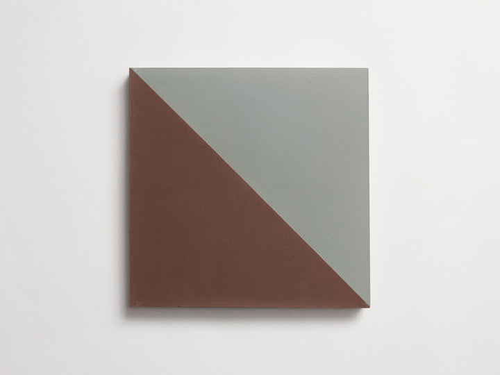 Concrete cement tile 8x8 square brown, grey tile.