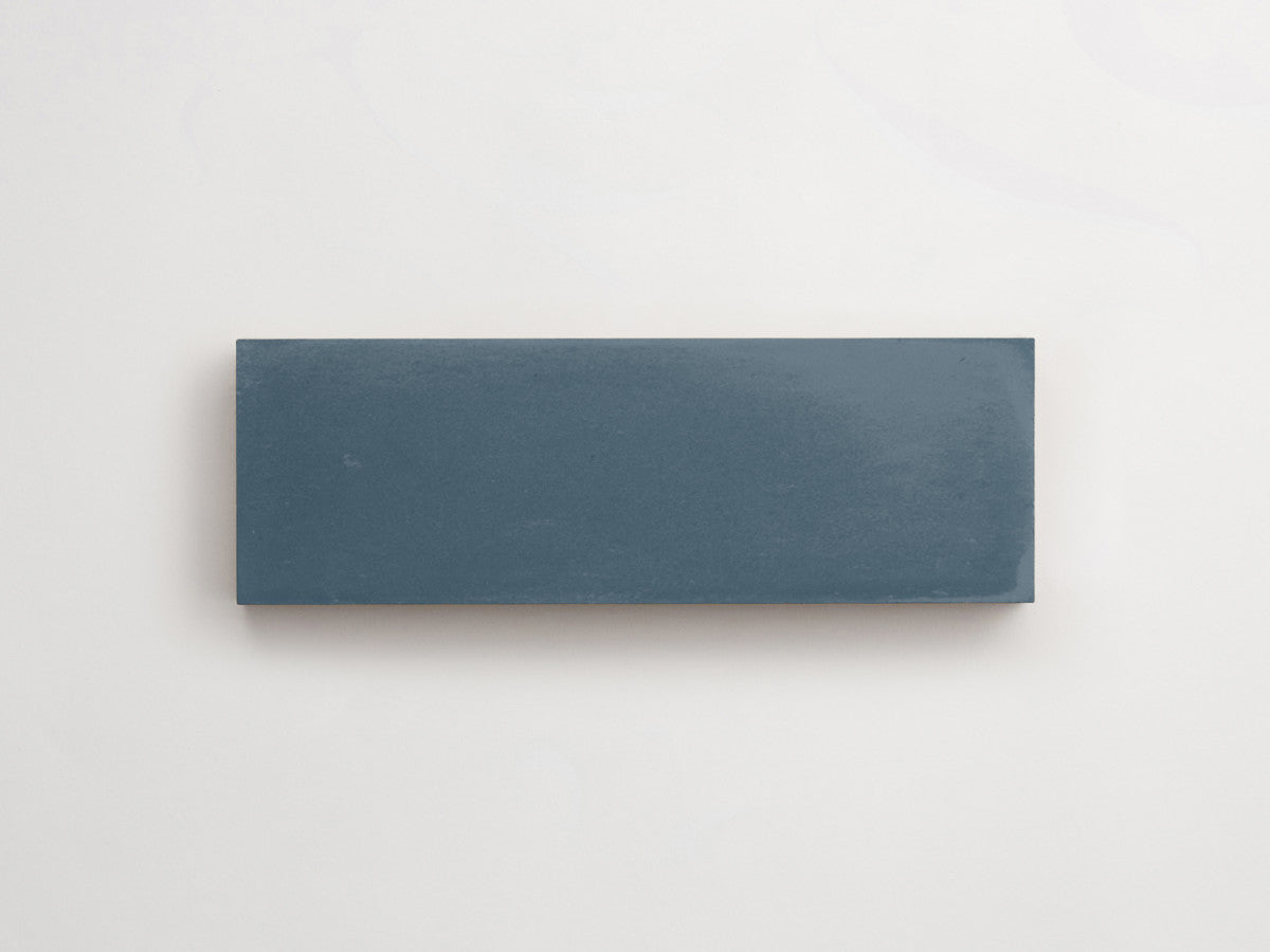 Cement Checkerboard Tile Trio 6x2 Green, Blue, Green.