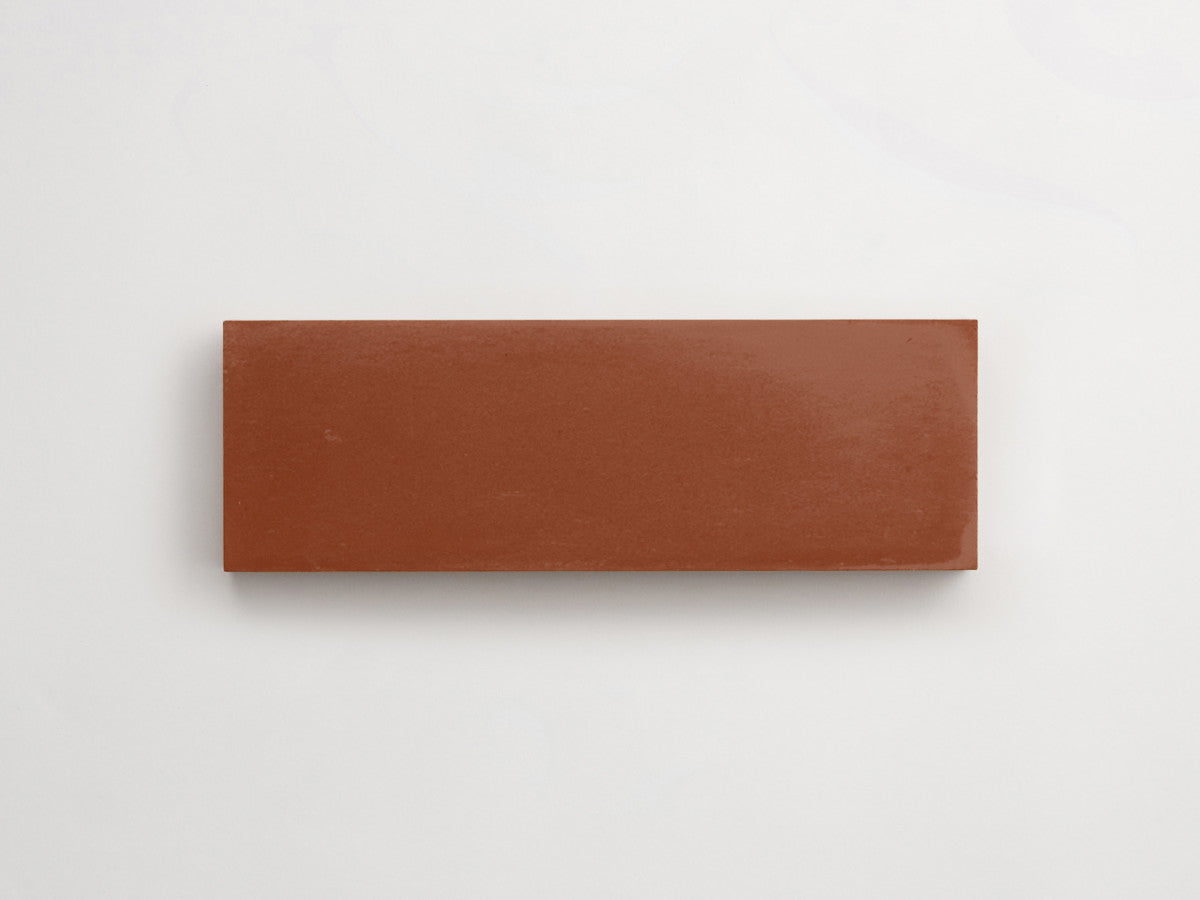 Cement Checkerboard Tile Trio 6x2 Red, Brown, Maroon.