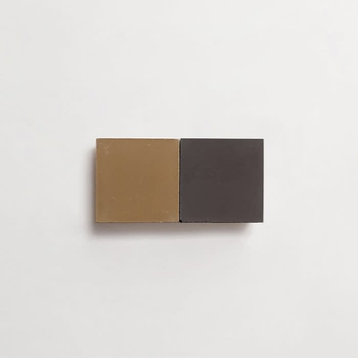 cement: mythology checkerboard | wildwood | blade | matte | duo | army + charcoal | sample ~ 2"x2"x⅝"