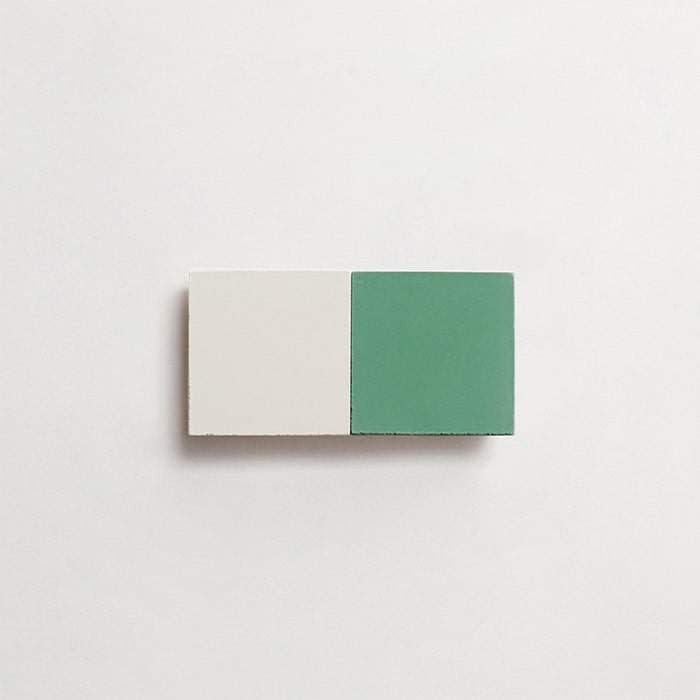 cement: mythology checkerboard | foxglove | grande | matte | duo | paste + nettle | sample ~ 2"x2"x⅝"