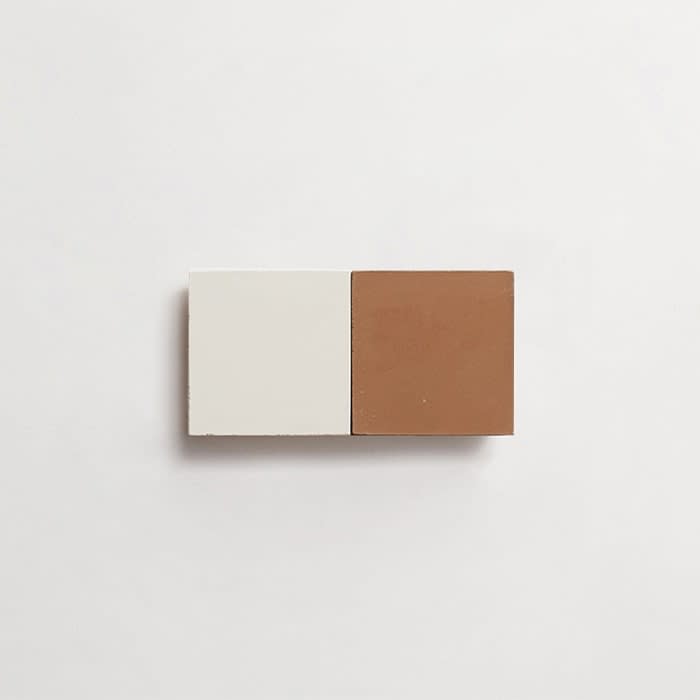 cement: mythology checkerboard | salon | blade | matte | duo | paste + umber | sample ~ 2"x2"x⅝"