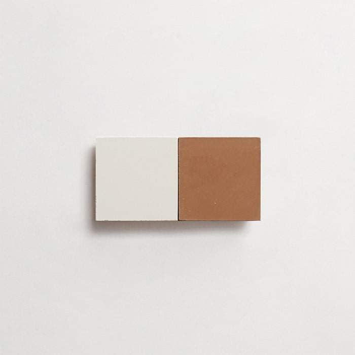 cement: mythology checkerboard | salon | grande | matte | duo | paste + umber | sample ~ 2"x2"x⅝"