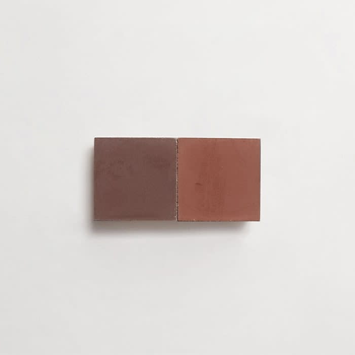 cement: mythology checkerboard | salon | blade | matte | duo | prune + fig | sample ~ 2"x2"x⅝"