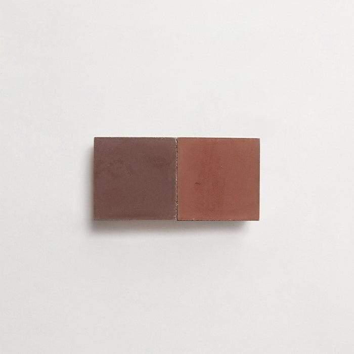 cement: mythology checkerboard | salon | grande | matte | duo | prune + fig | sample ~ 2"x2"x⅝"