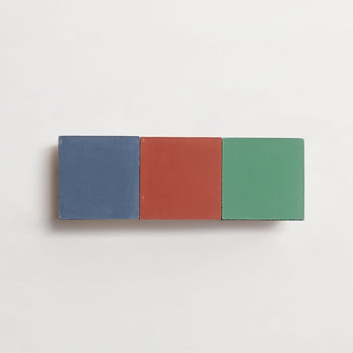 cement: mythology checkerboard | oz | petite | matte | trio | flame, nettle + abyss | sample ~ 2"x2"x⅝"