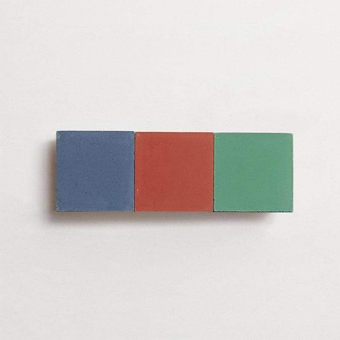 cement: mythology checkerboard | oz | grande | matte | trio | flame, nettle + abyss | sample ~ 2"x2"x⅝"