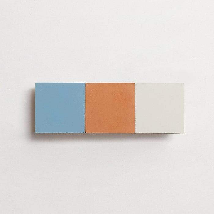 cement: mythology checkerboard | wonderland | grande | matte | trio | azure, ale + paste | sample ~ 2"x2"x⅝"