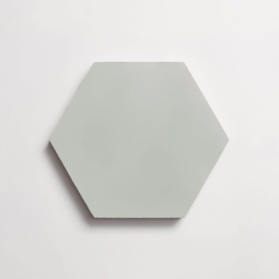Cement tile solid colors 9x8 Hex Mortar Grey.