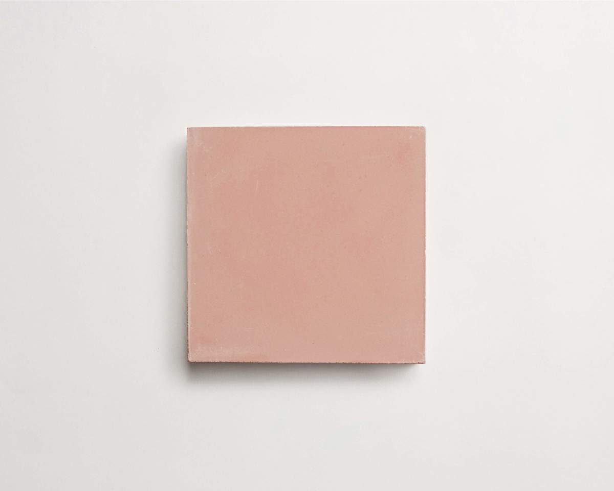 Cement tile solid colors 4x4 Square Red Clay Pink.