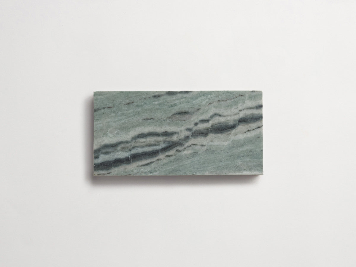 clé lapidary: banchina | subway | honed | jade green ~ 3"x6"x⅜"