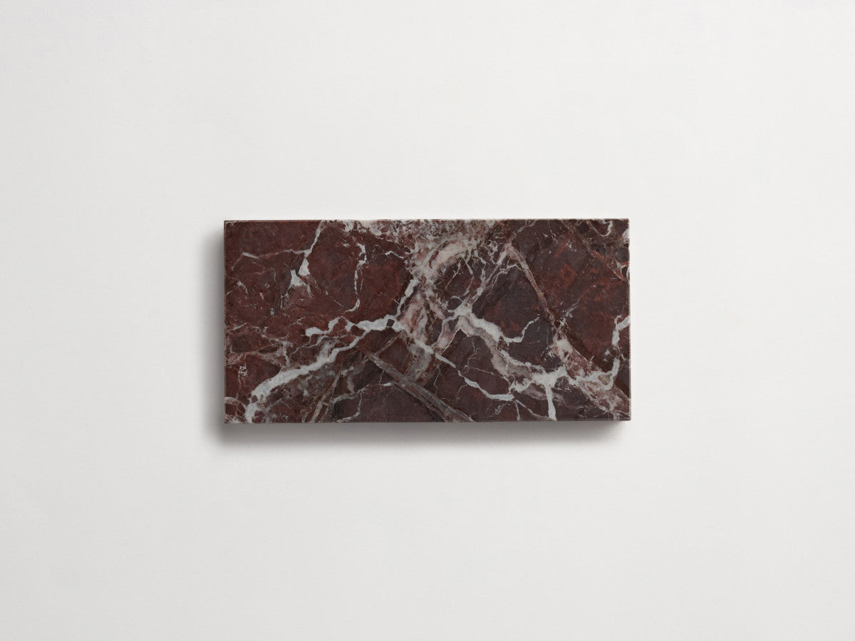 clé lapidary: banchina | subway | honed | rosso italiano ~ 3"x6"x⅜"