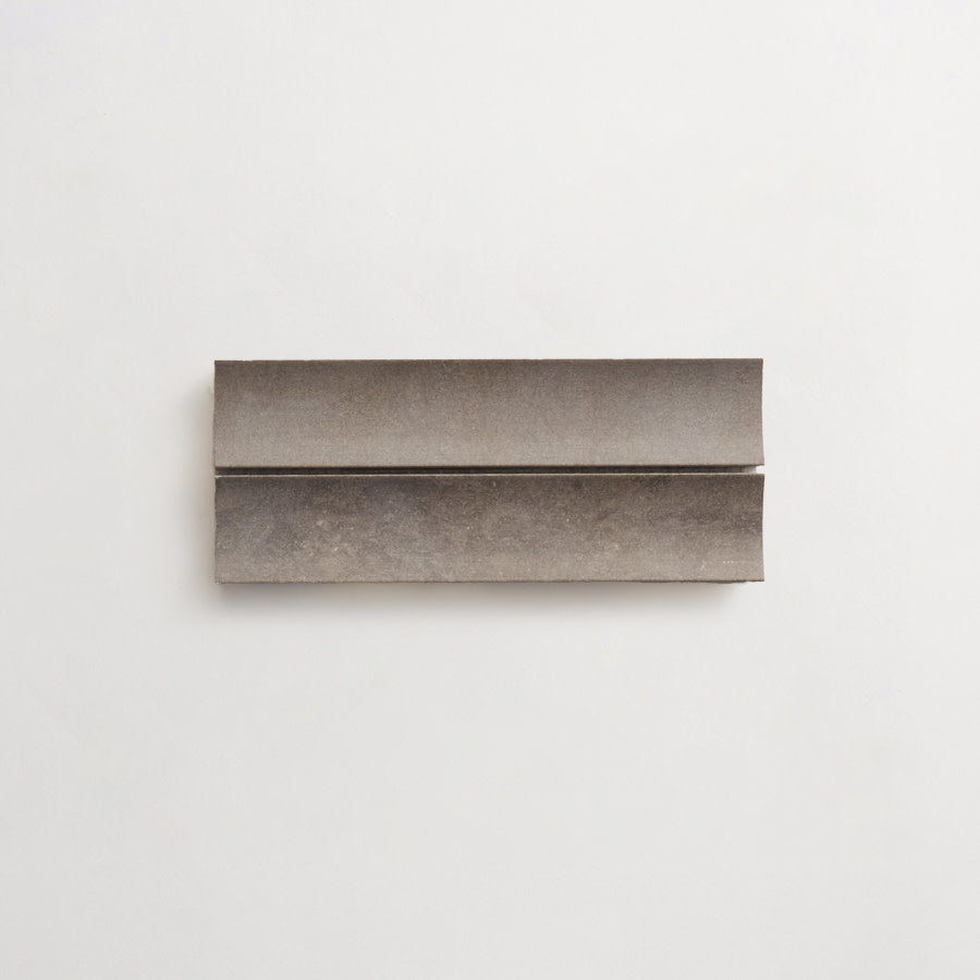 clé lapidary: sculpted shapes | etui petit mosaic sheet | honed | cashmere grey | sample ~ 1¼"x6"x½"