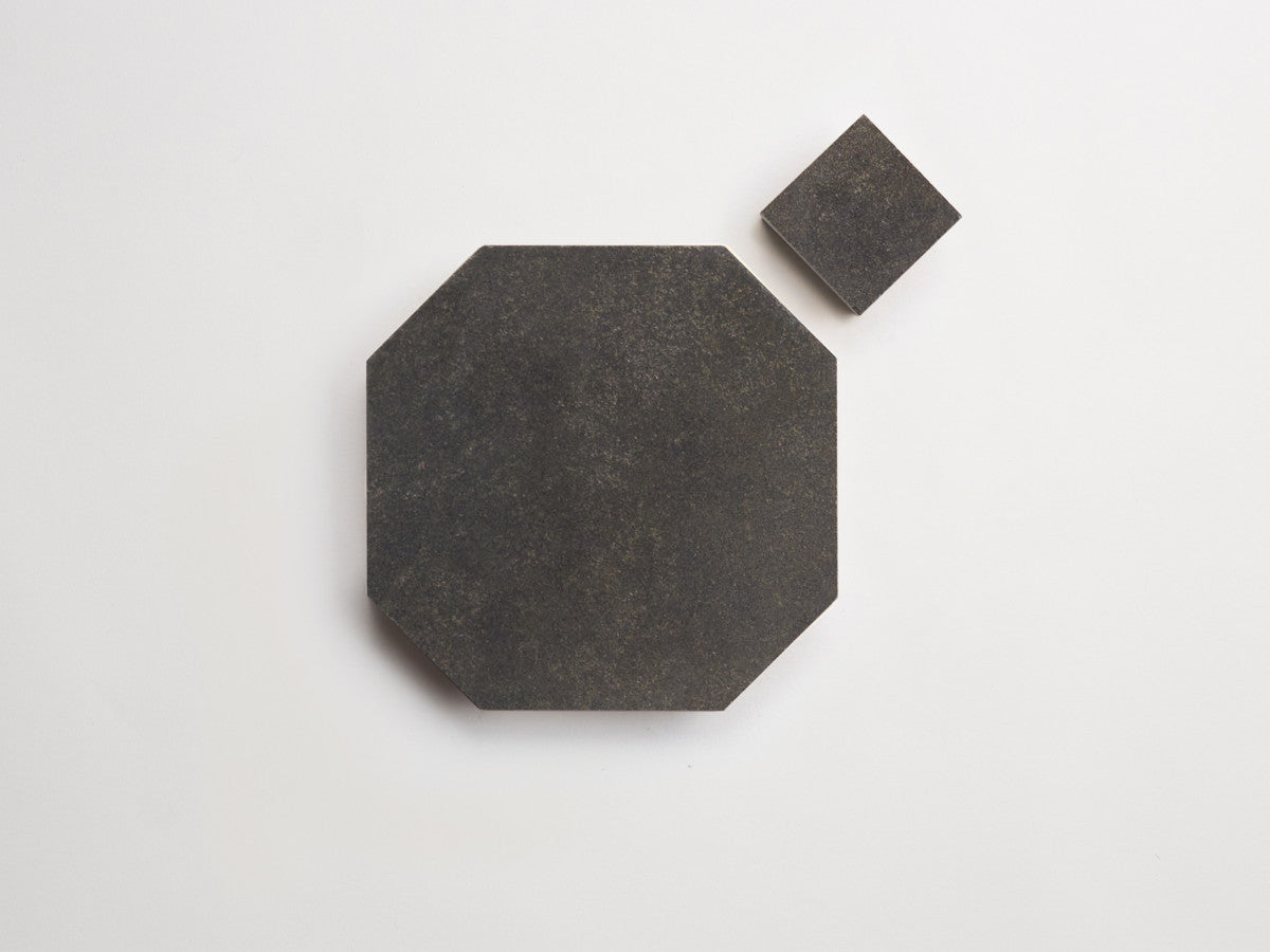 Stone tile octagon Warm Black Honed zio & sons +.