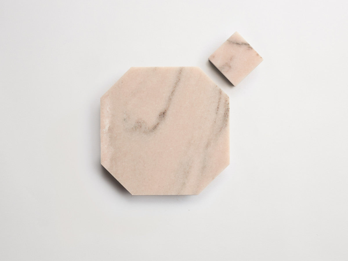 Stone tile octagon Pink/Grey Honed zio & sons +.