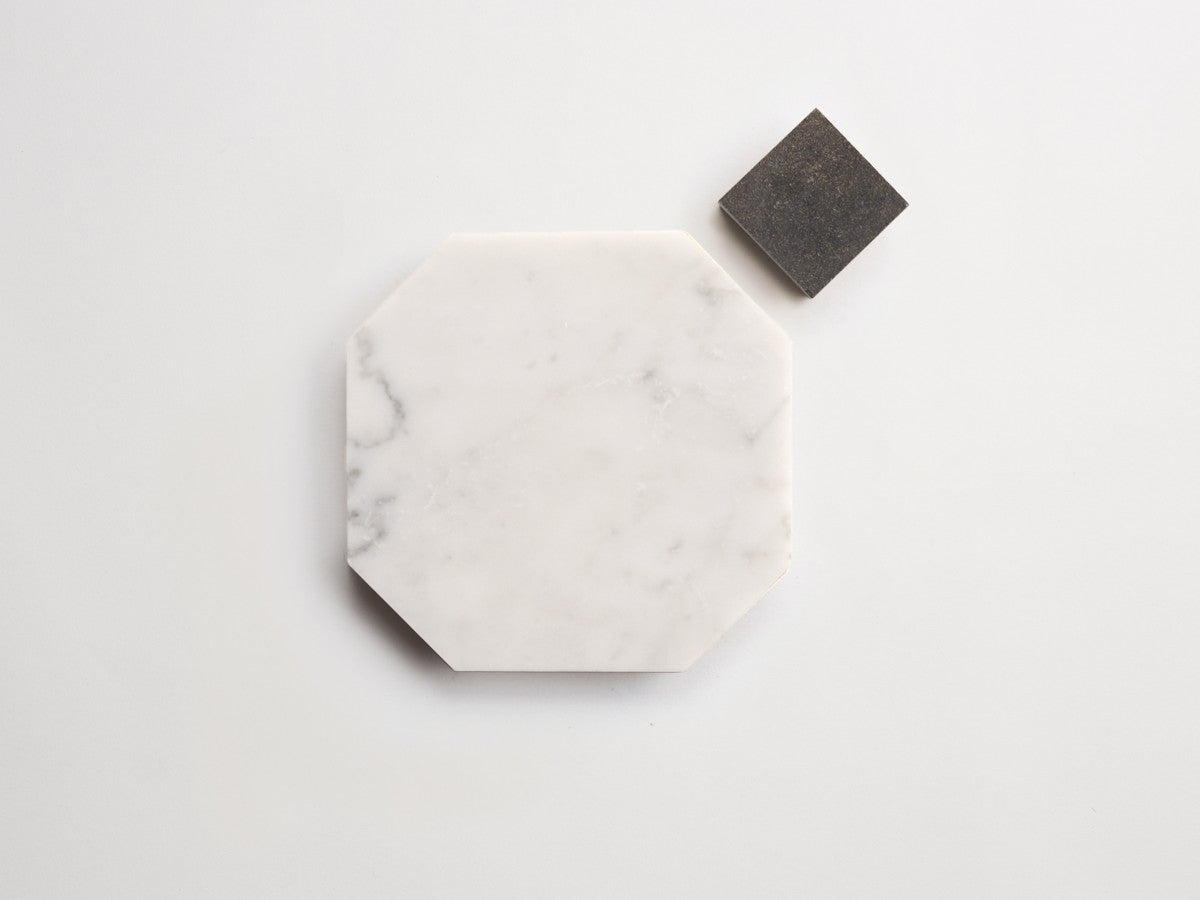 Stone tile octagon Carrara White Honed zio & sons +.