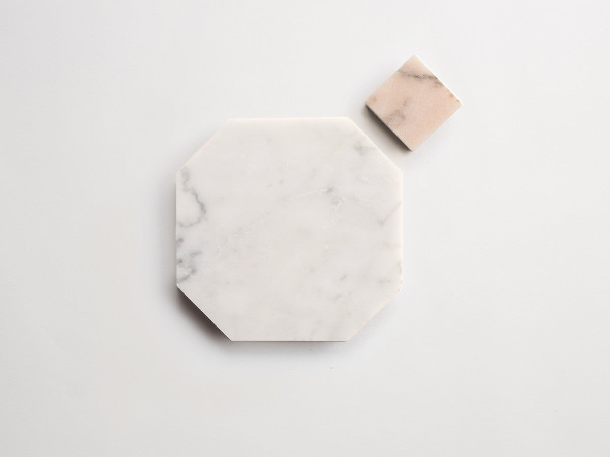 Stone tile octagon Carrara White Honed zio & sons +.