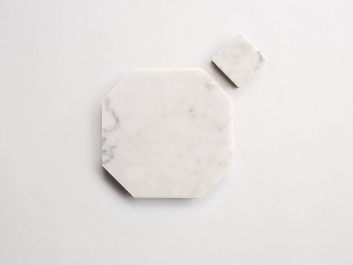 Stone tile octagon Carrara White Honed zio & sons +.