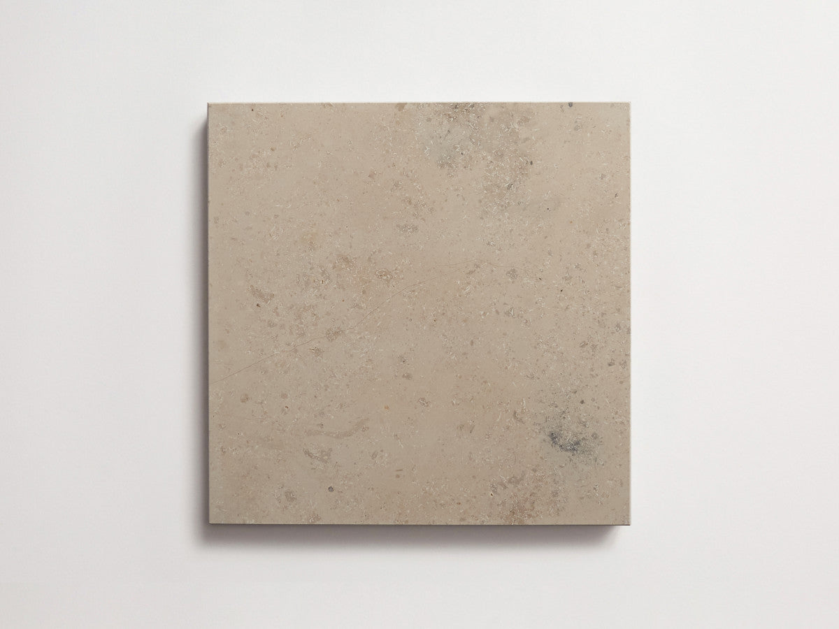 Lapidary limestone tile 12 in. square Grey Honed.