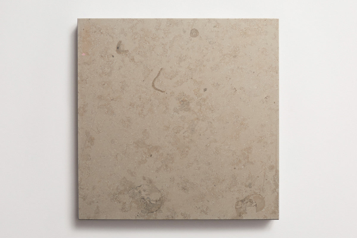 Lapidary limestone tile 18 in. square Grey Honed.