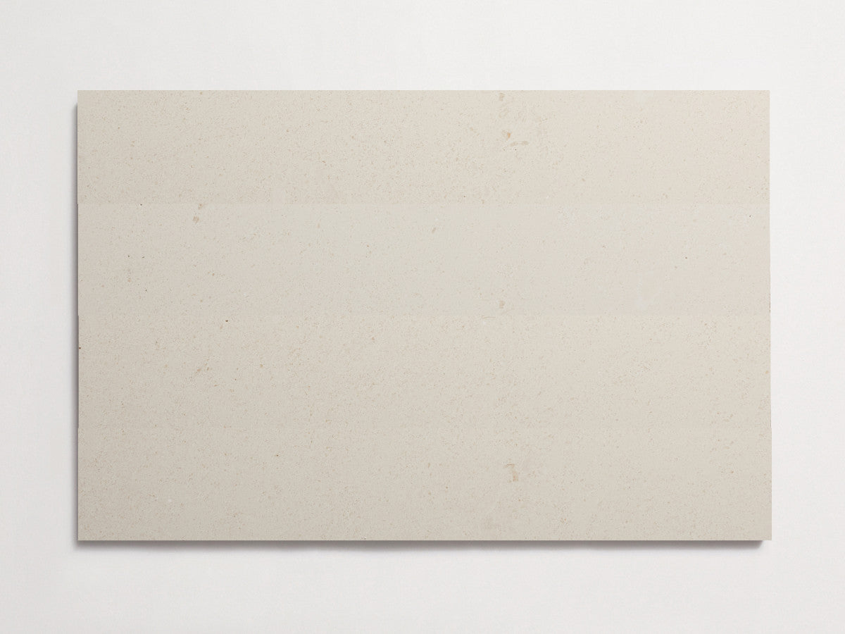 Limestone tile large plank 4x24 Natural honed Crémant.