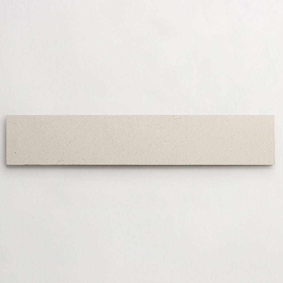 Limestone tile large plank 4x24 Natural honed Crémant.