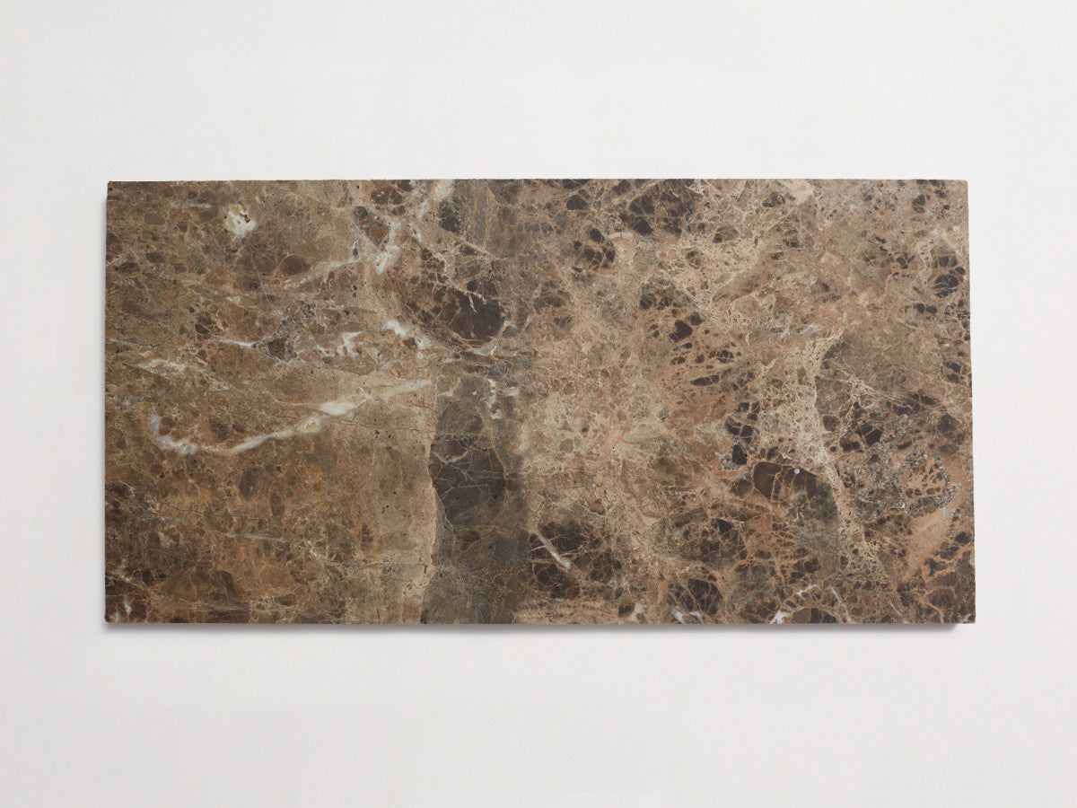 Lapidary stone tile 24 x 12 Brown Honed.