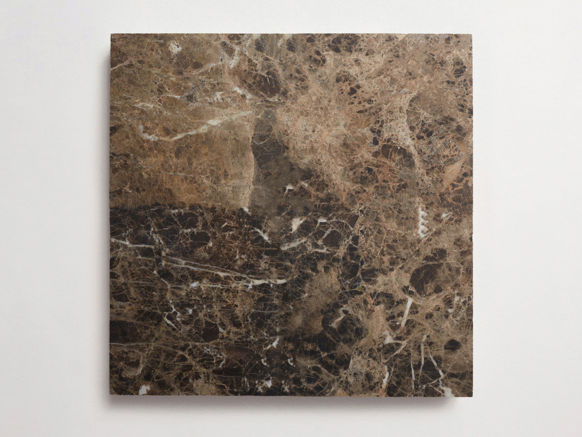 Lapidary stone tile 24 in. square Brown Honed.