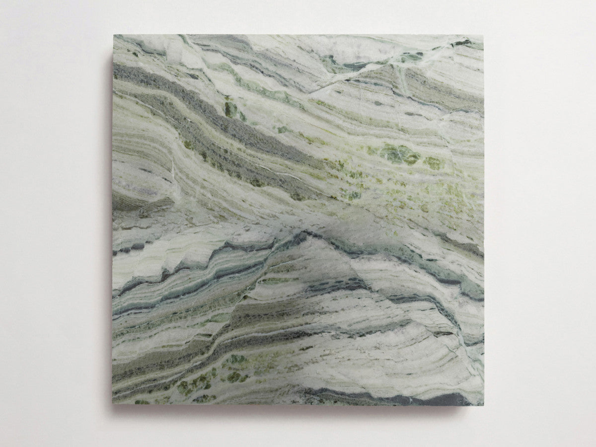 Lapidary stone tile 24 in. square Jade Green Honed.